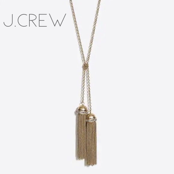 J. Crew Jewelry - NWT J. Crew tassel rhinestone lariat long necklace